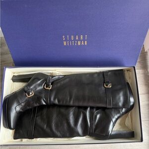 Stuart Weitzman Black Leather Knee-High Boots size 9.5 M